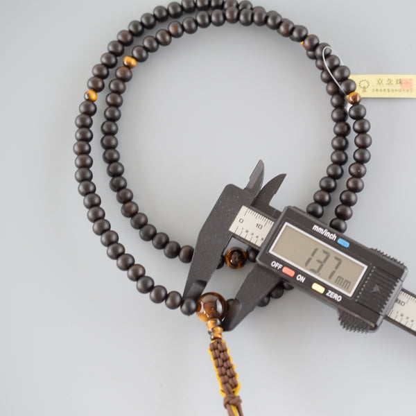 缟黑檀虎眼石108颗曹洞宗念珠