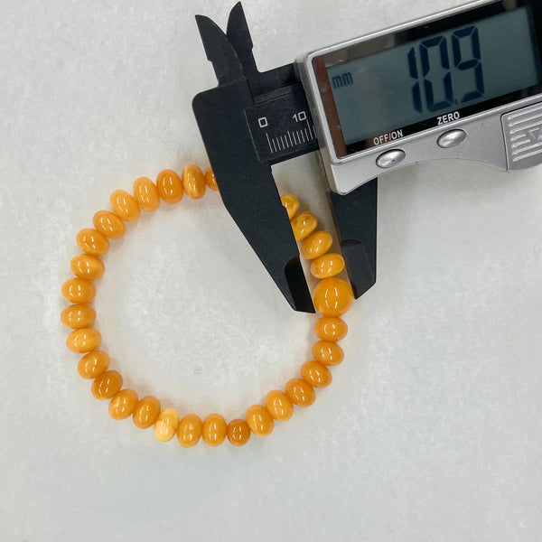 [One of a kind] 5×9mm Honey Amber Beads Bracelet