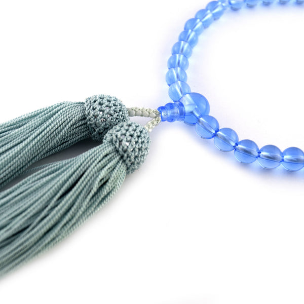 Blue Quartz & Blue Tassel Juzu Prayer beads