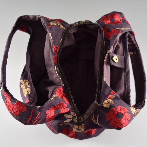 Polyester Handbag Tote bag - Cosmos Flower Pattern