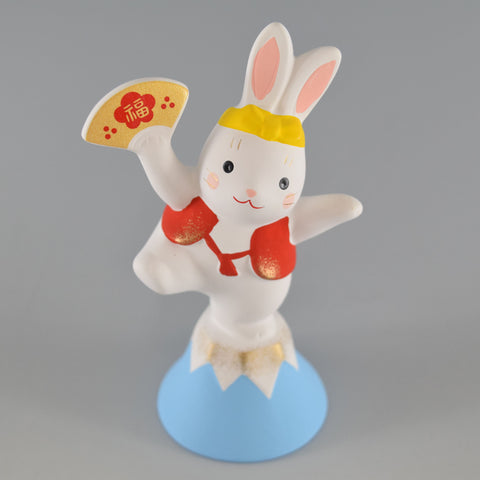 Japanese Traditional Zodiac Rabbit Ceramic Ornament