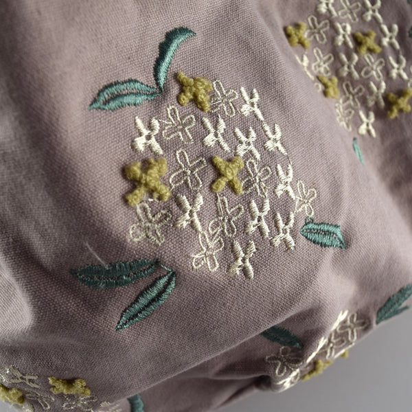 Polyester Handbag Tote bag - Osmanthus Flower Pattern, Smoky Pink