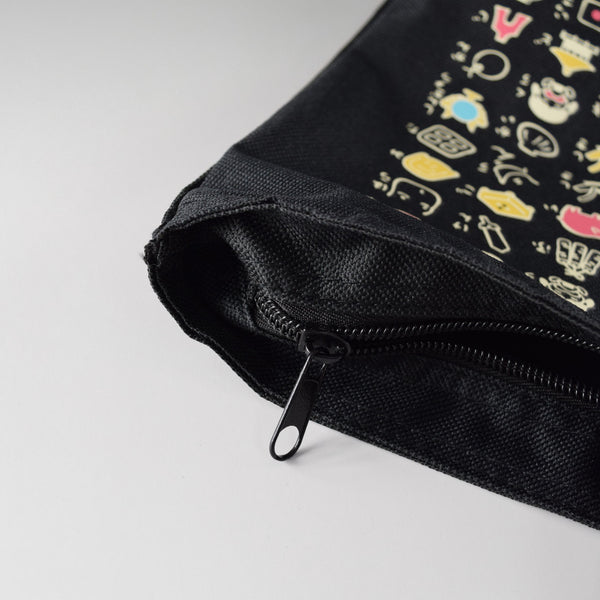 Polyester Handbag Tote bag - illustrated Heart Sutra Pattern