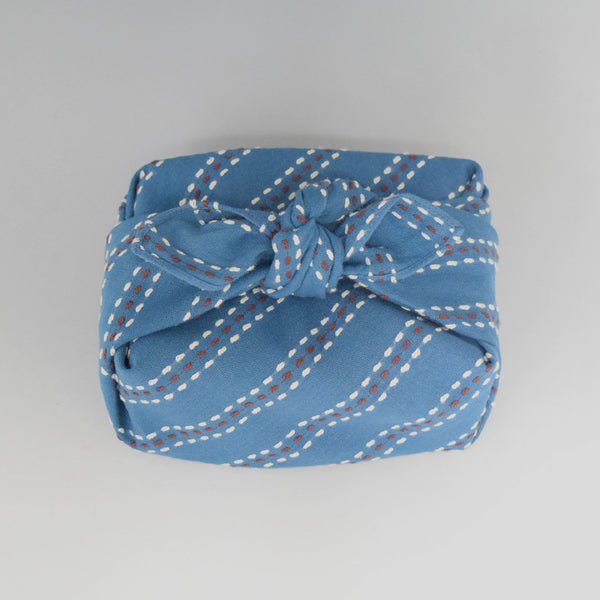 50cm Cotton Furoshiki - Three Lines Sashiko