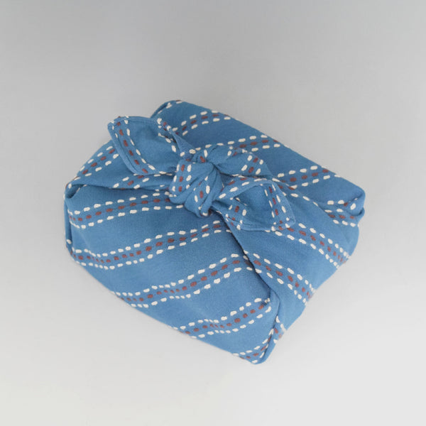 50cm Cotton Furoshiki - Three Lines Sashiko