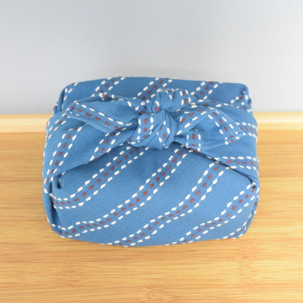 50cm Cotton Furoshiki - Three Lines Sashiko