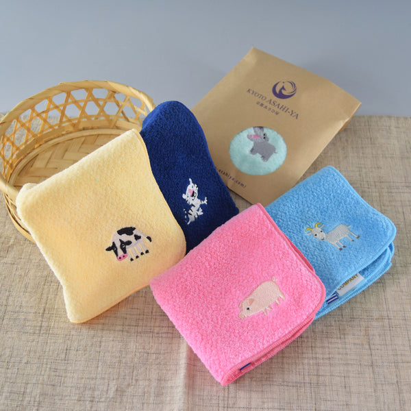 Cotton Imabari Hand Towel - Animal Parade 10 Patterns