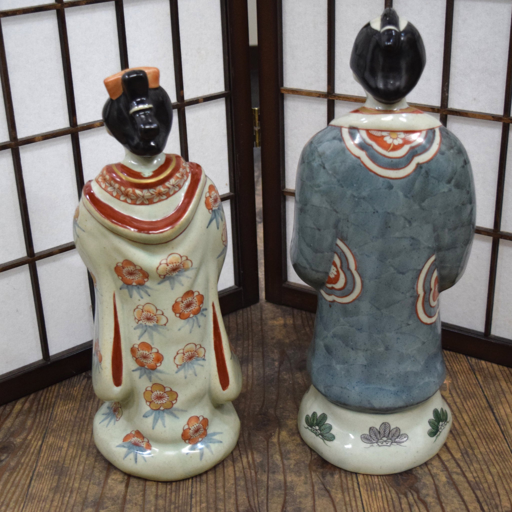 日本の伝統 古伊万里人形 有田焼 古伊万里焼 男女2体 セット – 京都
