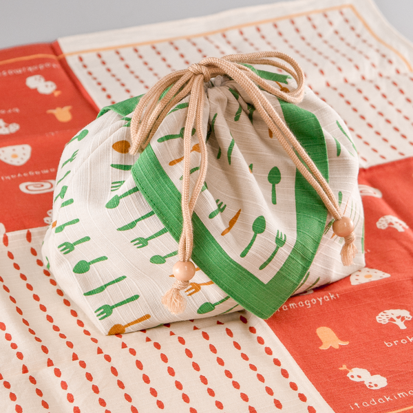 Cotton Kinchaku Bento Bag - 10 Patterns