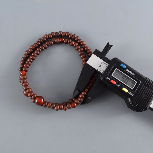 5mm 108 beads Striped Rosewood Red Agate Bracelet