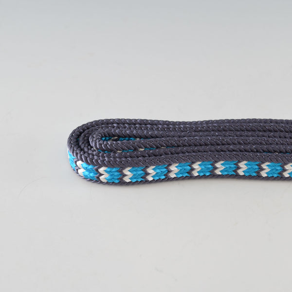 Japanese Handmade Blue Kumihimo Silk Braided Belt for Kimono