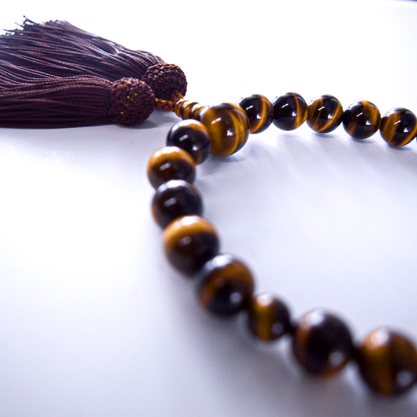 12mm Brown Tiger Eye Juzu Prayer beads