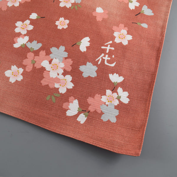 [Japan Exclusive] 105cm Cotton Furoshiki - Chiyo Uno Cherry Blossoms at Night 2 Colors