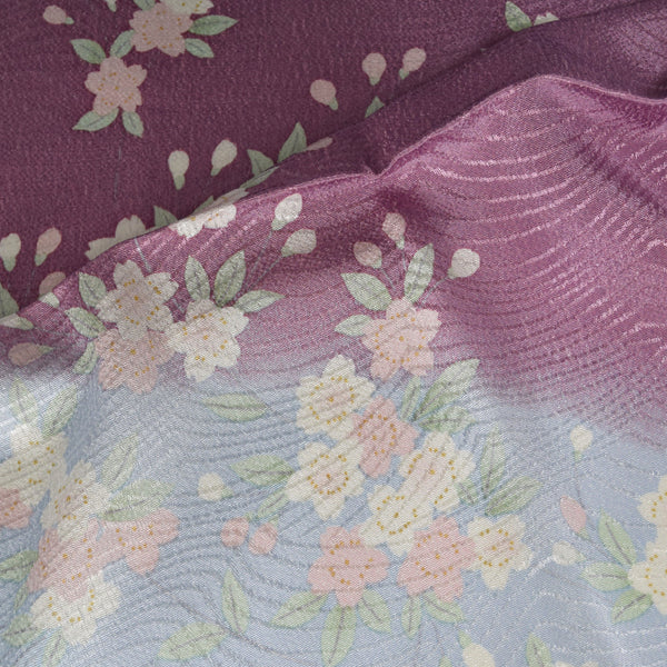 【日本限定】45cm / 68cm 風呂敷 レーヨン 宇野千代 紫がさね 2色