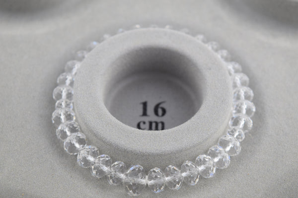 8mm Shiny Glass Diamond Cut beads Bracelet 3 Colors