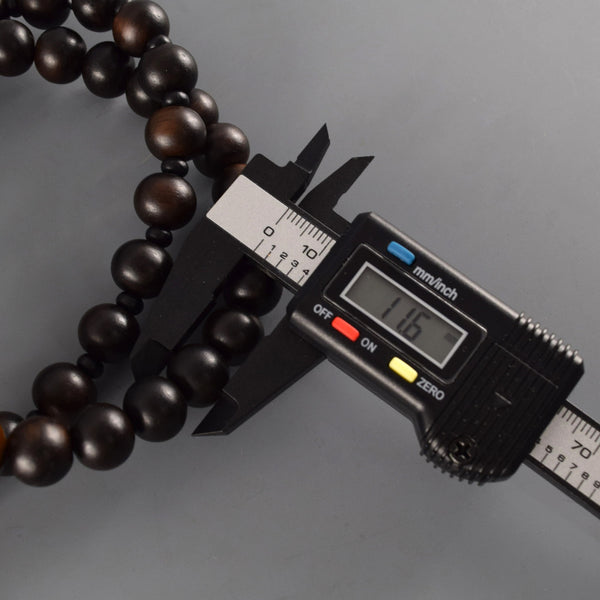 Jodo sect Striped Ebony Wood Brown Tiger Eye Japanese Juzu Prayer beads