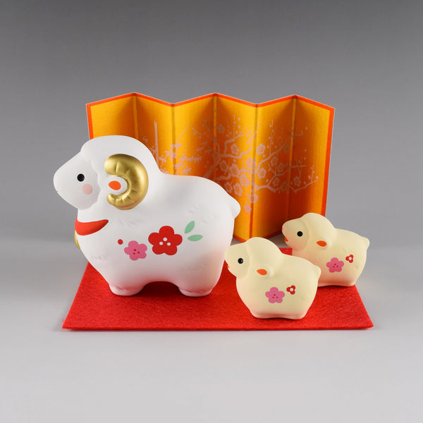 2027 Japanese Zodiac Sheep Ceramic Ornament