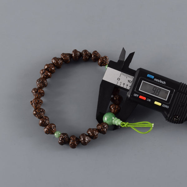 9mm Lotus Bodhi Tree Wood & Amethyst / Jade Bracelet