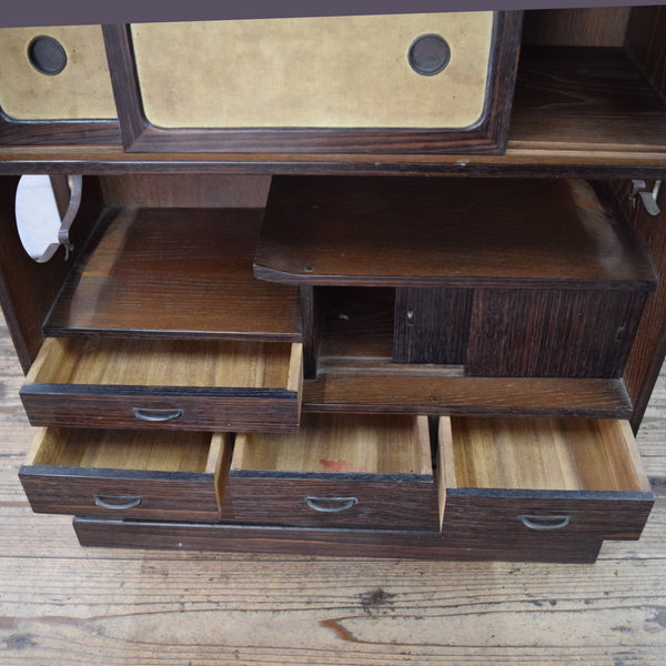 Japanese Traditional Kiri Paulownia Wood Chest of Drawers Furniture Used Second-hand