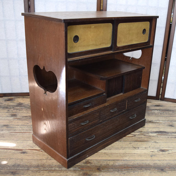 Japanese Traditional Kiri Paulownia Wood Chest of Drawers Furniture Used Second-hand