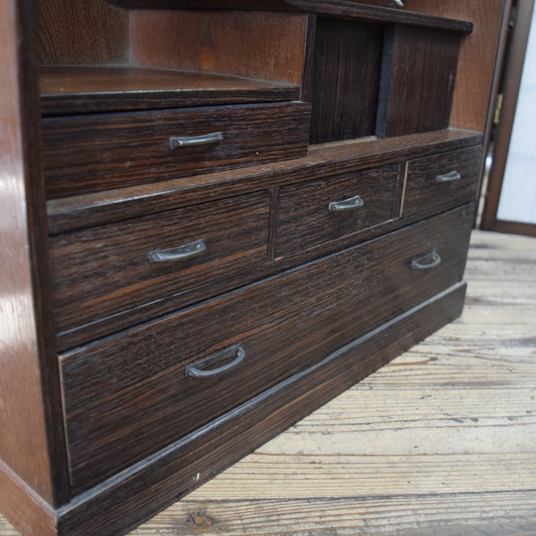 Japanese Traditional Kiri Paulownia Wood Chest of Drawers Furniture Used Second-hand