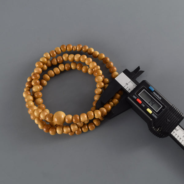 7mm 108 beads Tsuge Box Wood Bracelet