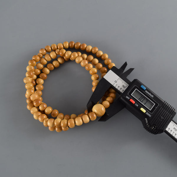 7mm 108 beads Tsuge Box Wood Bracelet