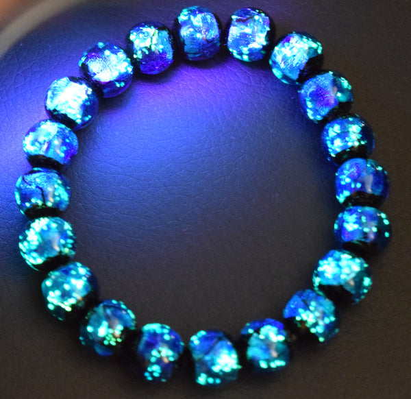 10mm Blue Ryukyu Fluorite Glass beads set (Only beads)