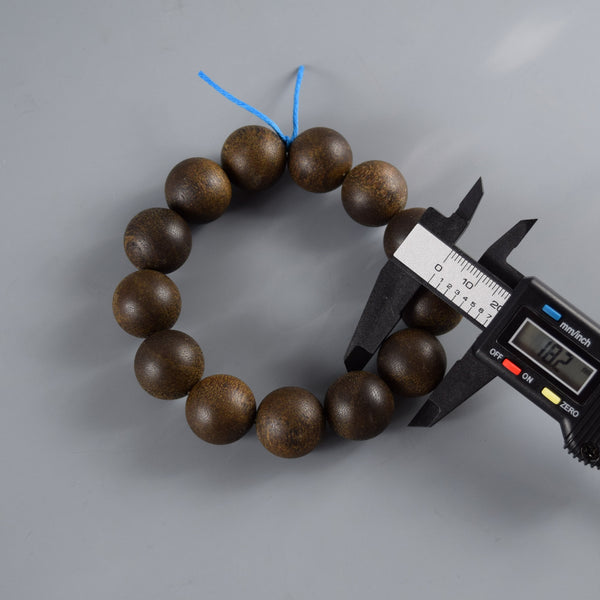 [Japan Exclusive] 18mm Agarwood beads Bracelet Used (one of a kind)