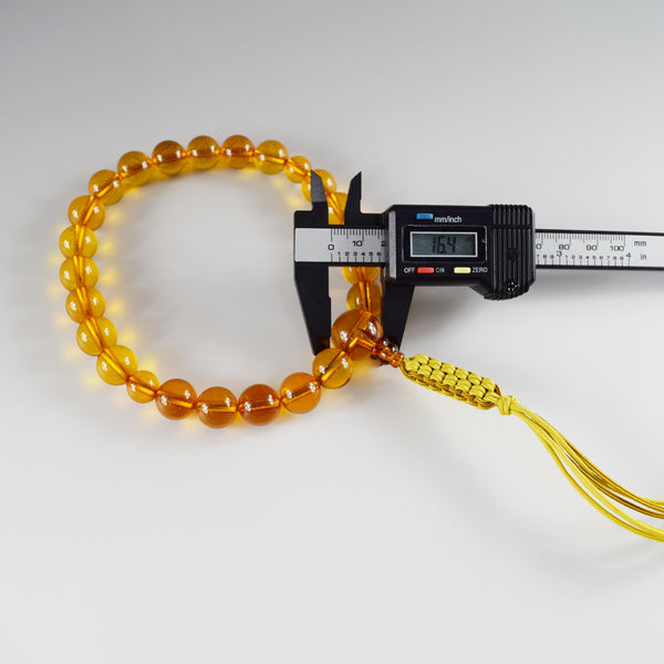 【１点もの】12mm 本琥珀 念珠