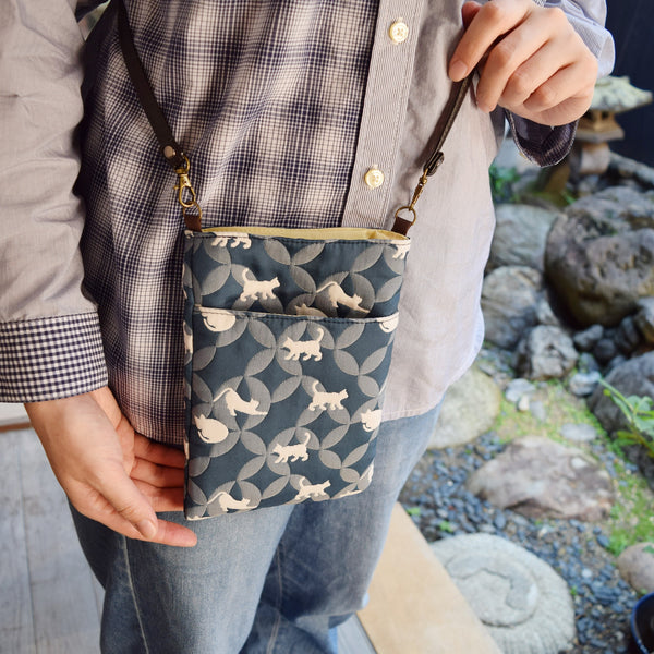 Pochette en brocart japonais pour chapelet - Check 3 Colors