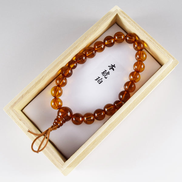 [One of a kind] 9mm Nature Amber Bracelet K159