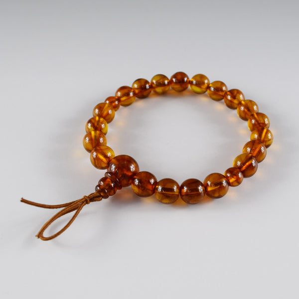 [One of a kind] 9mm Nature Amber Bracelet K159