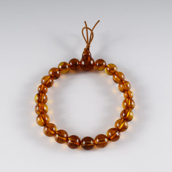 [One of a kind] 9mm Nature Amber Bracelet K159