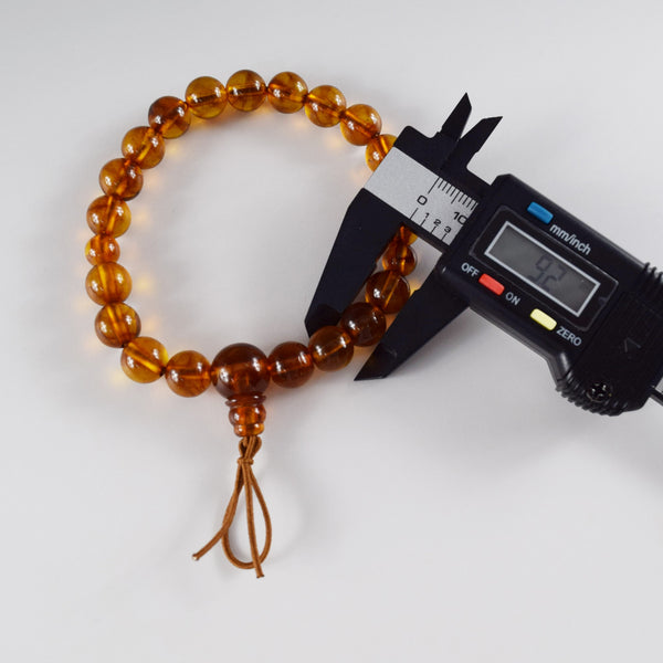 [One of a kind] 9mm Nature Amber Bracelet K159