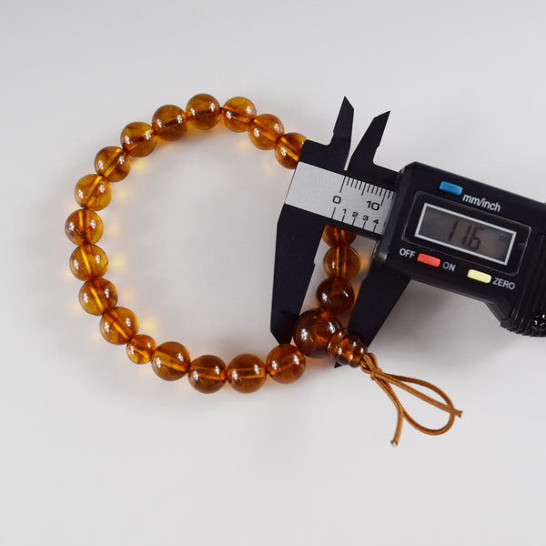 [One of a kind] 9mm Nature Amber Bracelet K159