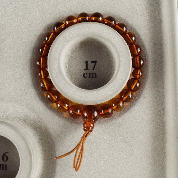 [One of a kind] 9mm Nature Amber Bracelet K159