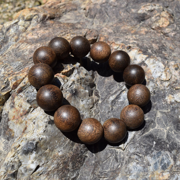 [Japan Exclusive] 18mm Agarwood beads Bracelet Used (one of a kind)