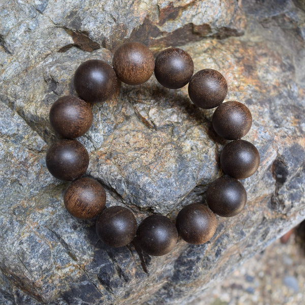 [Japan Exclusive] 18mm Agarwood beads Bracelet Used (one of a kind)