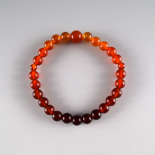 7mm Red Agate Gradation Bracelet