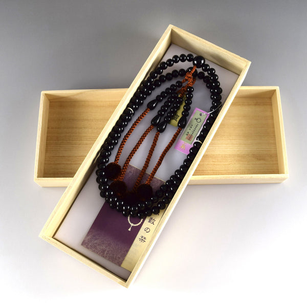 Shingon sect Black Ebony Wood Japanese Juzu Prayer Beads