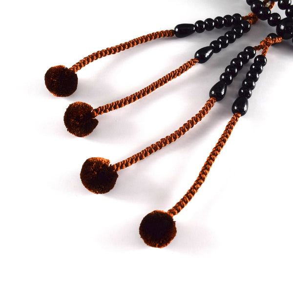 Shingon sect Black Ebony Wood Japanese Juzu Prayer Beads