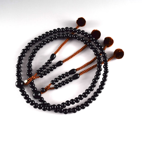 Shingon sect Black Ebony Wood Japanese Juzu Prayer Beads