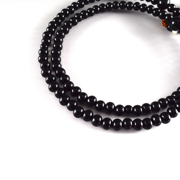 Shingon sect Black Ebony Wood Japanese Juzu Prayer Beads
