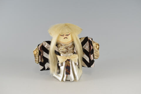 Japanese Traditional Doll Kabuki Figurine Wood Ornament Charms Home Decor