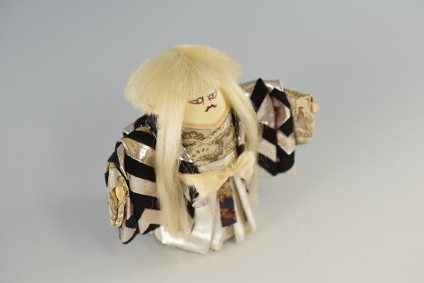 Japanese Traditional Doll Kabuki Figurine Wood Ornament Charms Home Decor