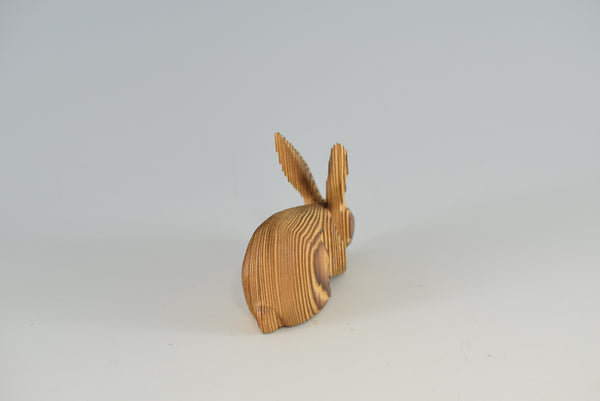 Japanese Traditional Wood Carving of a Rabbit Ornament Charms Home Decor