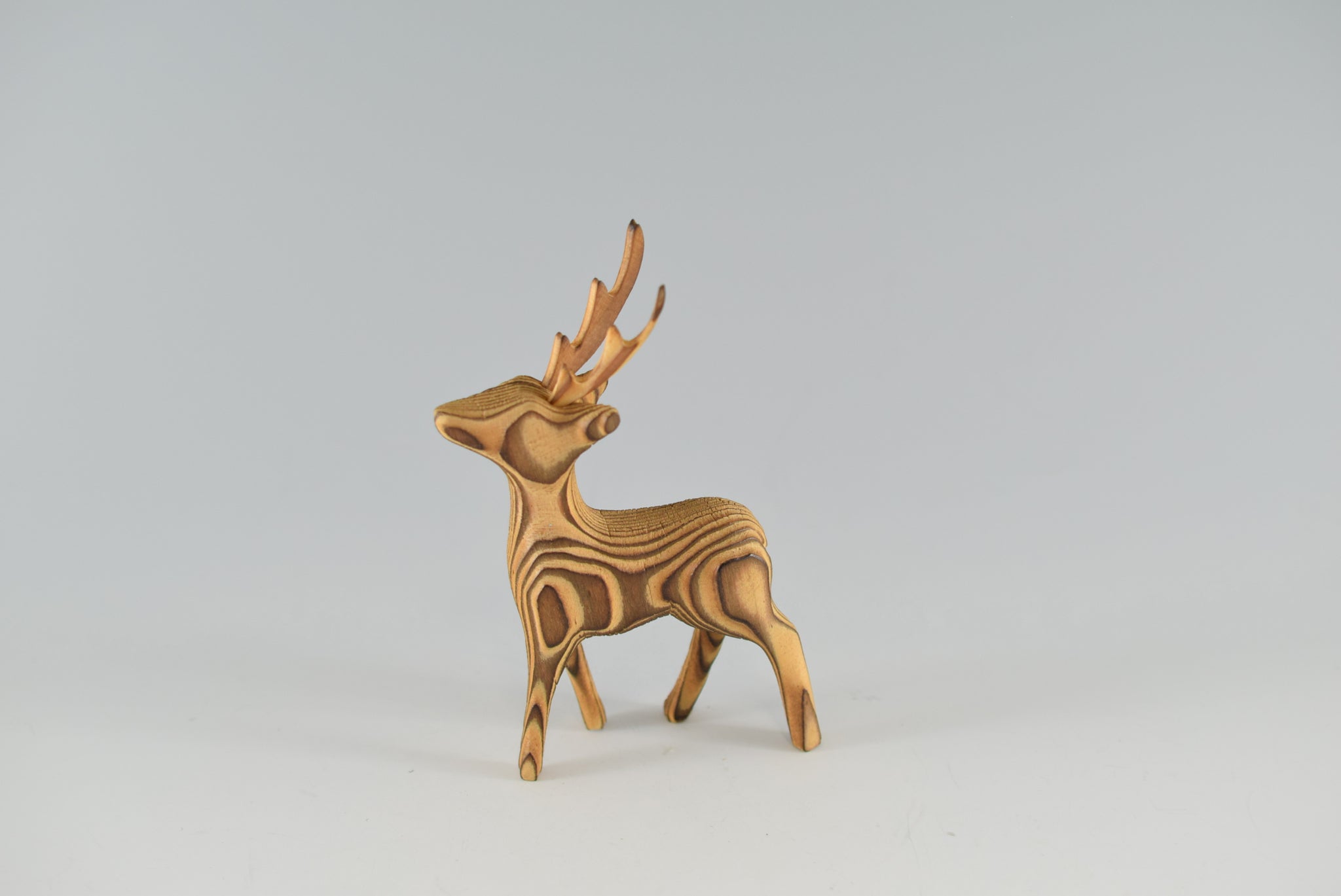 Japanese Traditional Wood Carving of a Deer Ornament Charms Home Decor