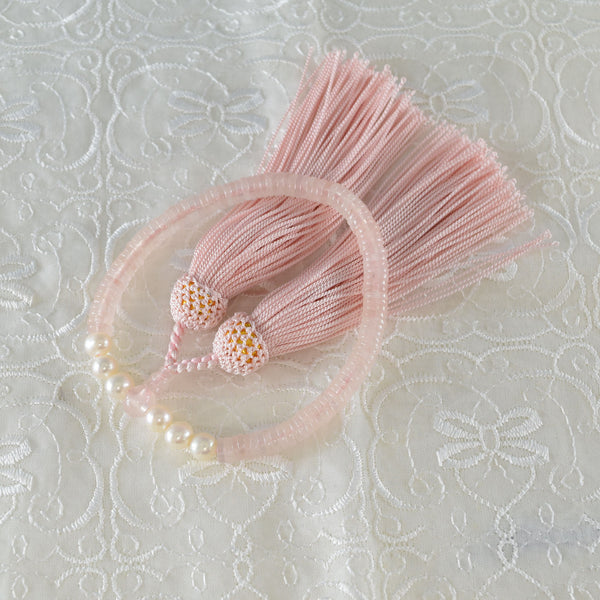 108 beads Rose Quartz & Fresh Water Pearl Juzu Prayer beads