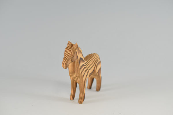 Japanese Traditional Wood Carving of a Horse Ornament Charms Home Decor